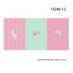 Jersey - Ballerina Panel Rosen pink mint